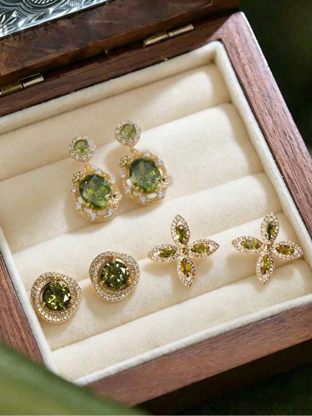 A Lot Of Crystal Earrings
